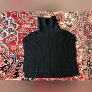 Cos 100% cashmere turtleneck textured cape / poncho